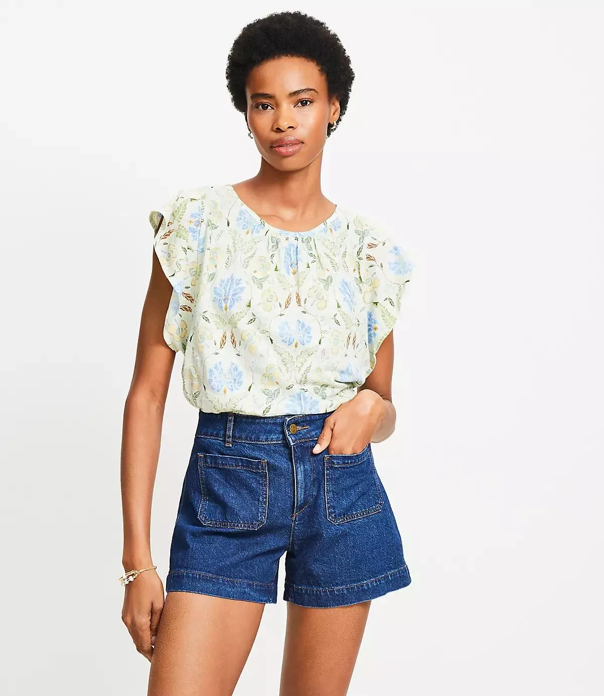 Garden Crochet Flutter Top