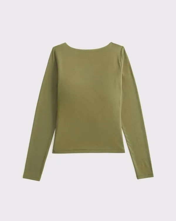 Bra-Free Cowl-Back Hardware Top