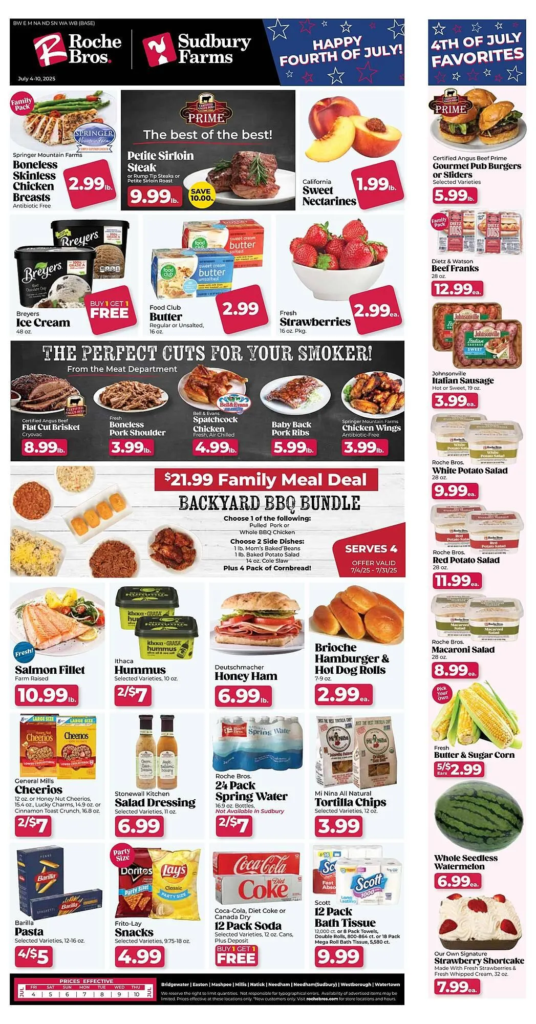 Weekly ad Roche Bros Weekly Ad from July 4 to July 10 2025 - Page 1