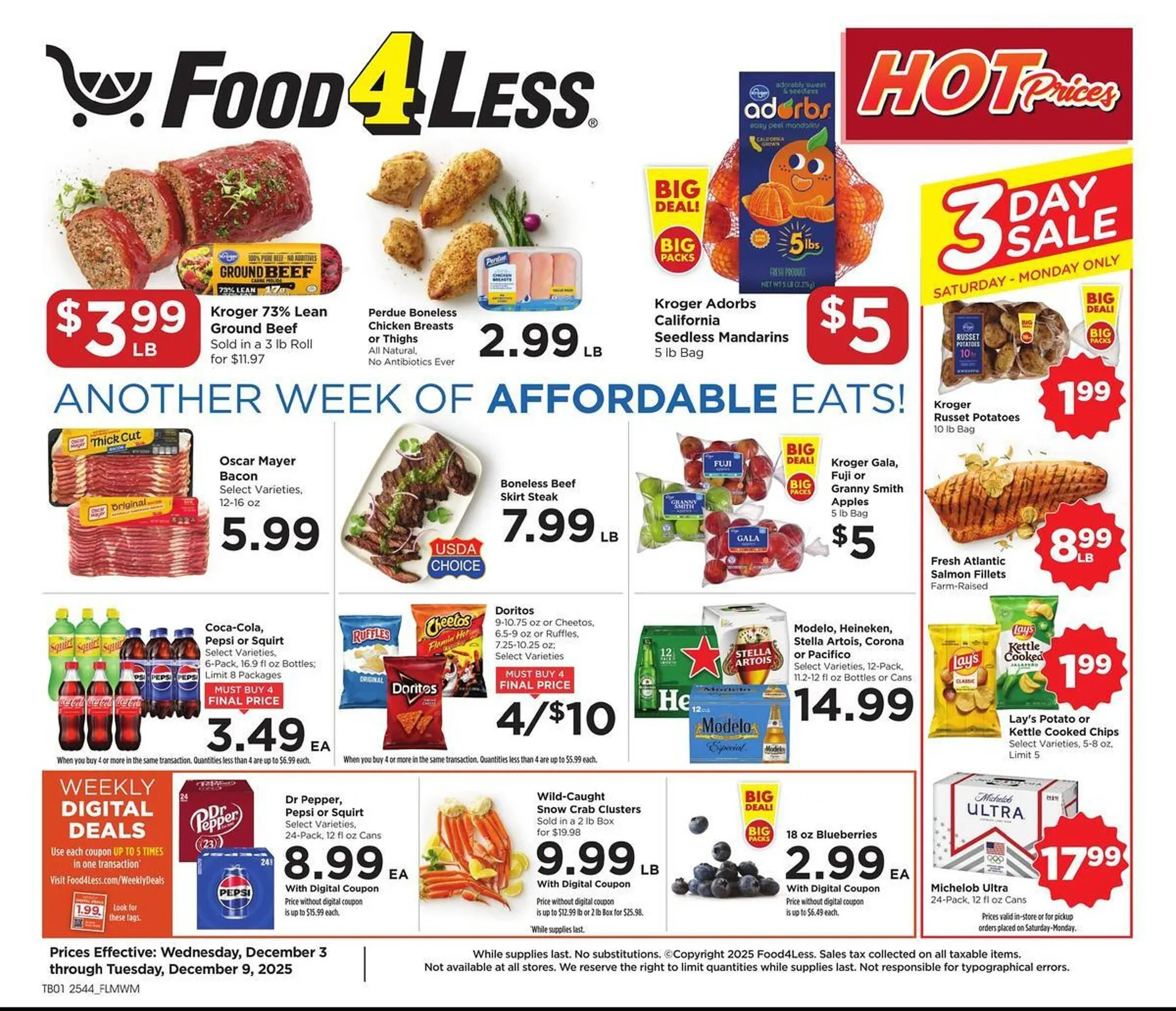 Weekly ad Food 4 Less weekly ad from December 3 to December 9 2025 - Page 1