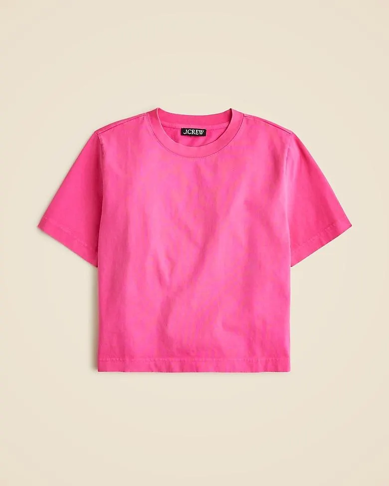 Relaxed premium-weight cropped T-shirt
