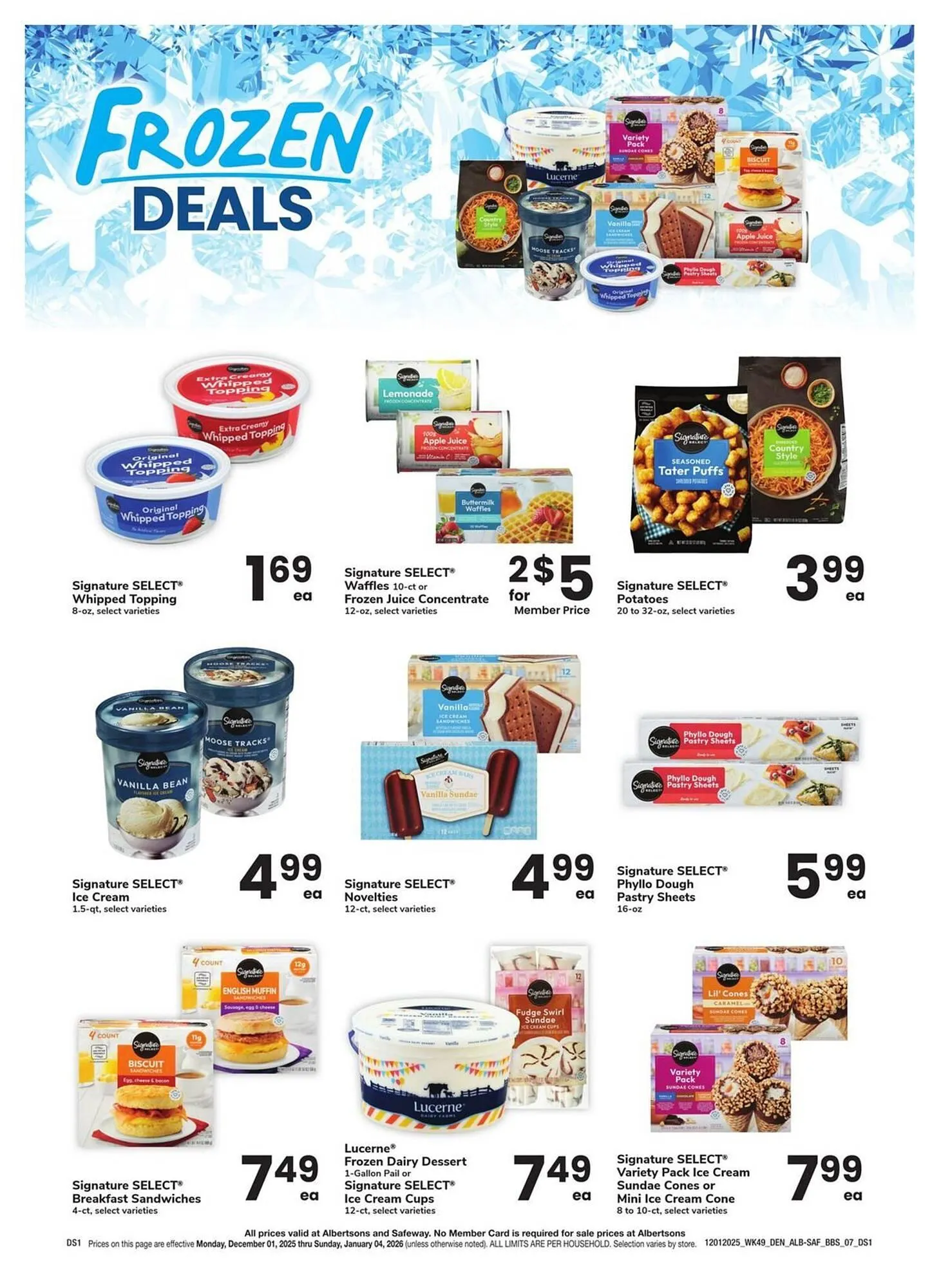 Weekly promotion Albertsons weekly ad spanning from December 1 to January 4 2026 - Page 7 for Catalogue 365