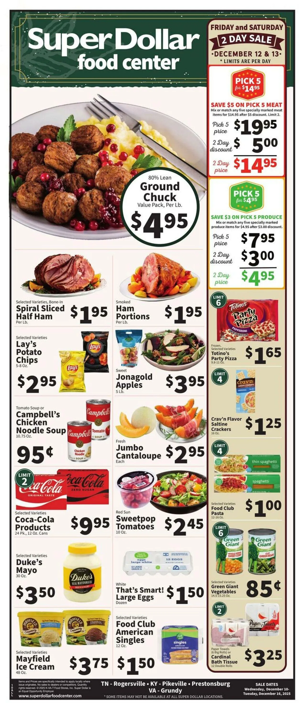Weekly ad Super Dollar Food Center Current weekly ad from December 10 to December 16 2025 - Page 1