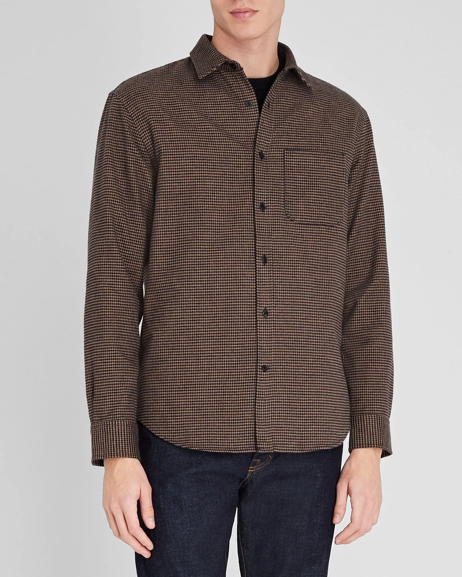 Houndstooth Heavyweight Flannel Shirt