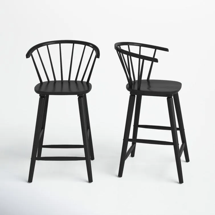 Sheffield Solid Wood Bar & Counter Stool (Set of 2)