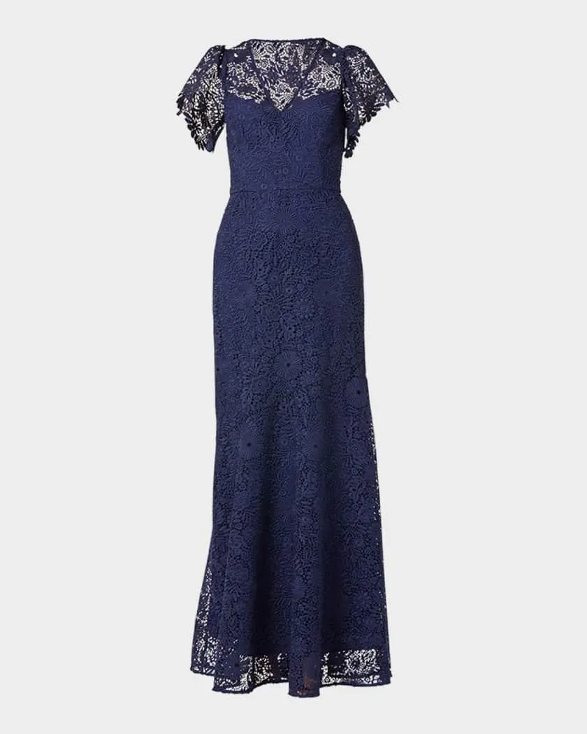 Manuela A-Line Floral Lace Gown