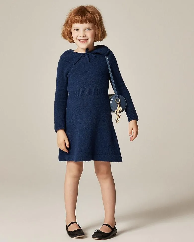 Girls' collared sweater-dress in Supersoft yarn