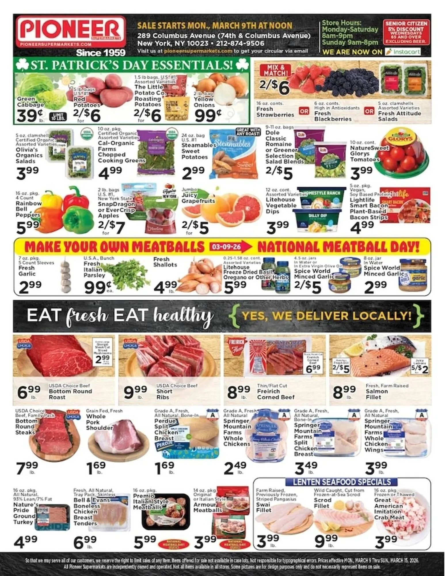 Weekly ad Pioneer Supermarkets weekly ad from March 9 to March 15 2026 - Page 1