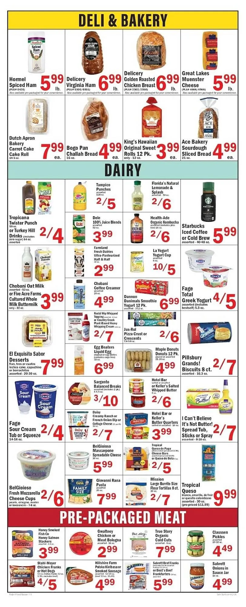 Weekly promotion Food Bazaar circular spanning from April 2 to April 8 2026 - Page 4 for Catalogue 365