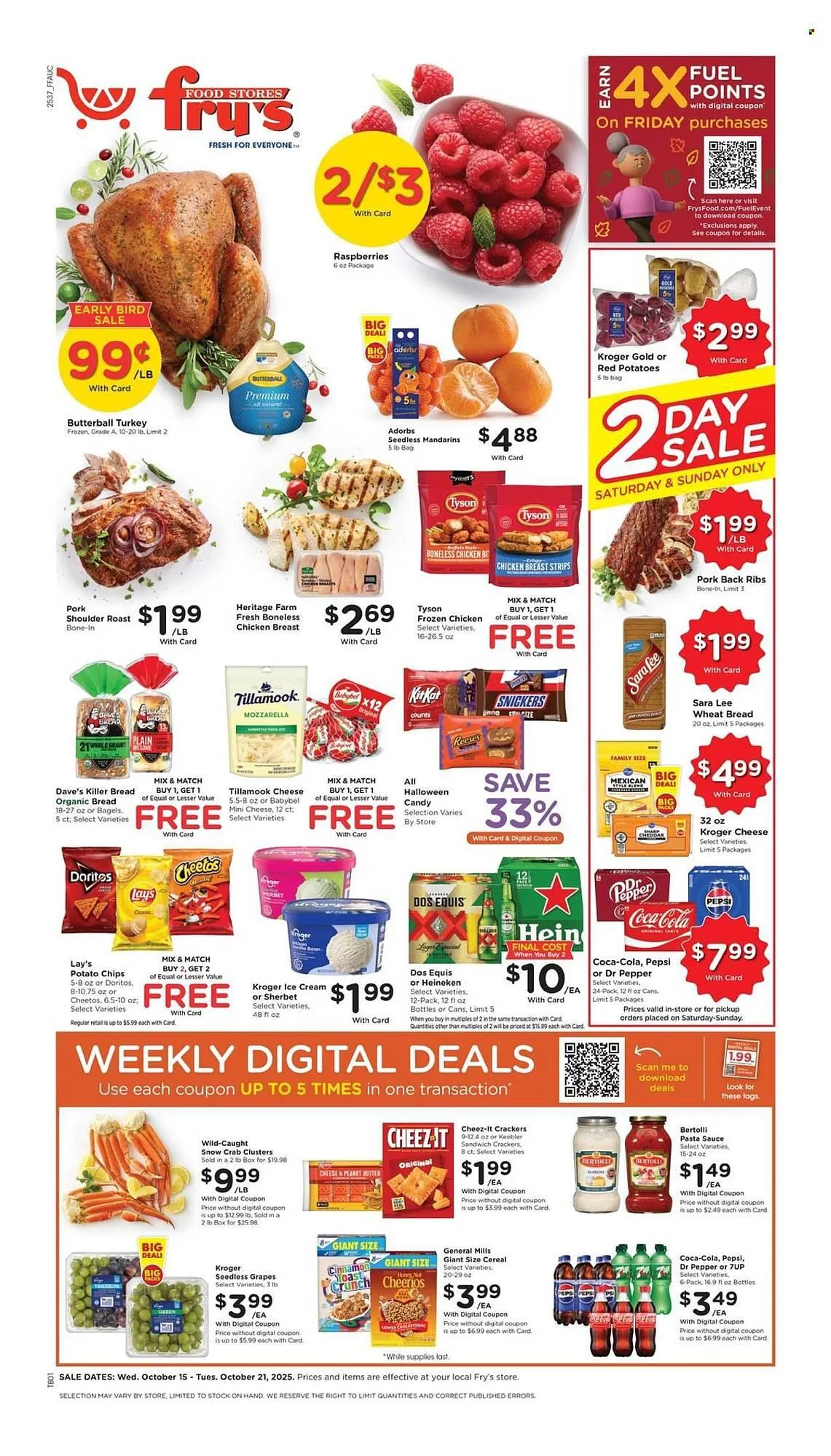 Weekly ad Fry's weekly ad from October 15 to October 21 2025 - Page 1