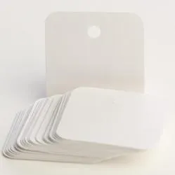 Miniature Square Blank White Tags (Package of 25 pieces)