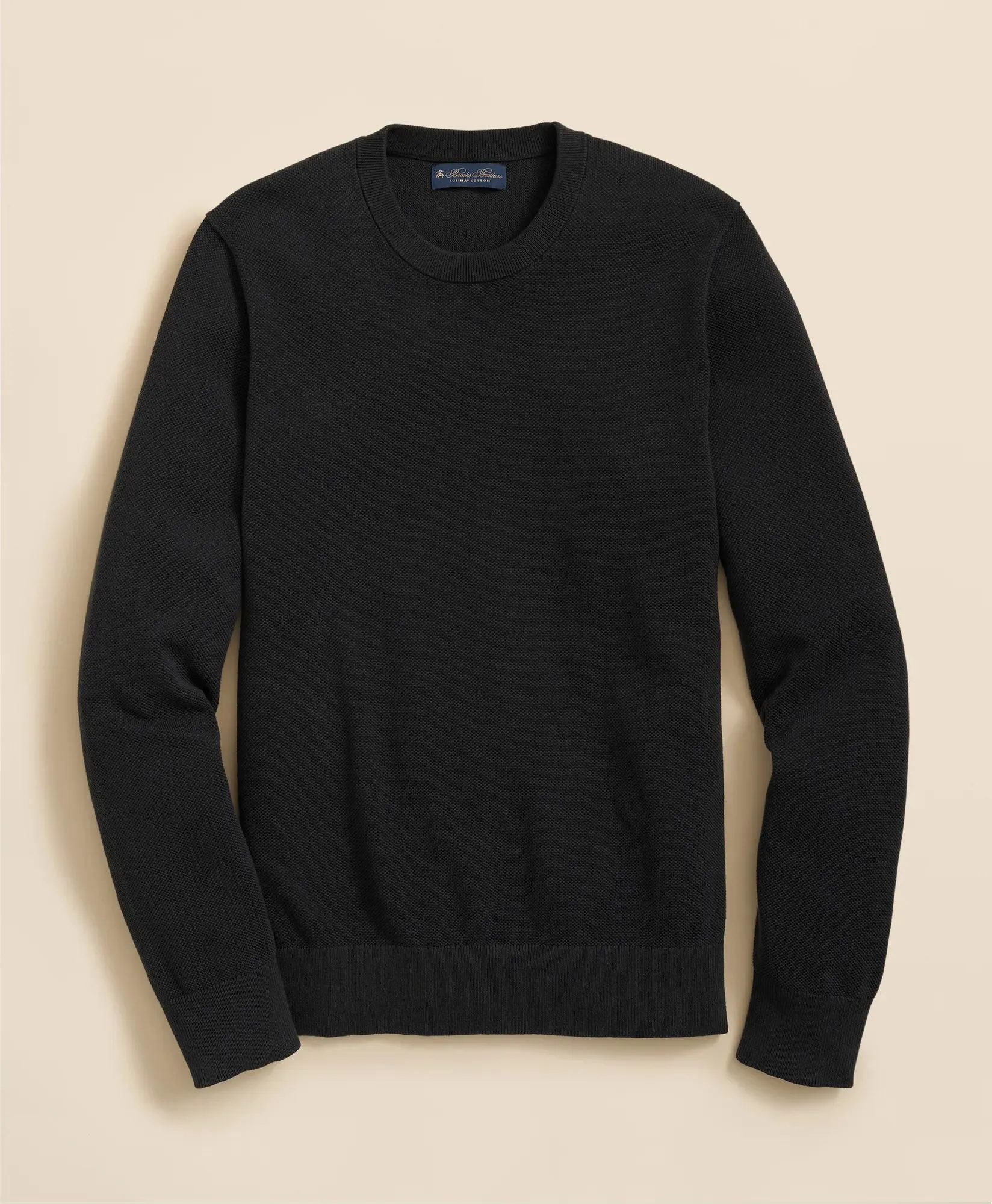 Supima ® Cotton Pique Crewneck Sweater