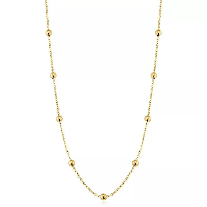 Fremada 14k Gold Filled 3-mm Ball Station Satellite Necklace