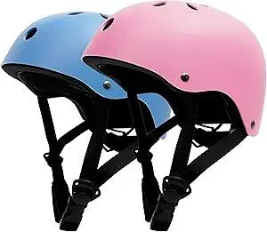 Kids Bike Helmet 2 Pack, Adjustable Toddler Helmet for Age 3-14 Boys Girls, Multi-Sport Helmet for Skateboard Roller Skateing Bicycle Scooter Blance Bike