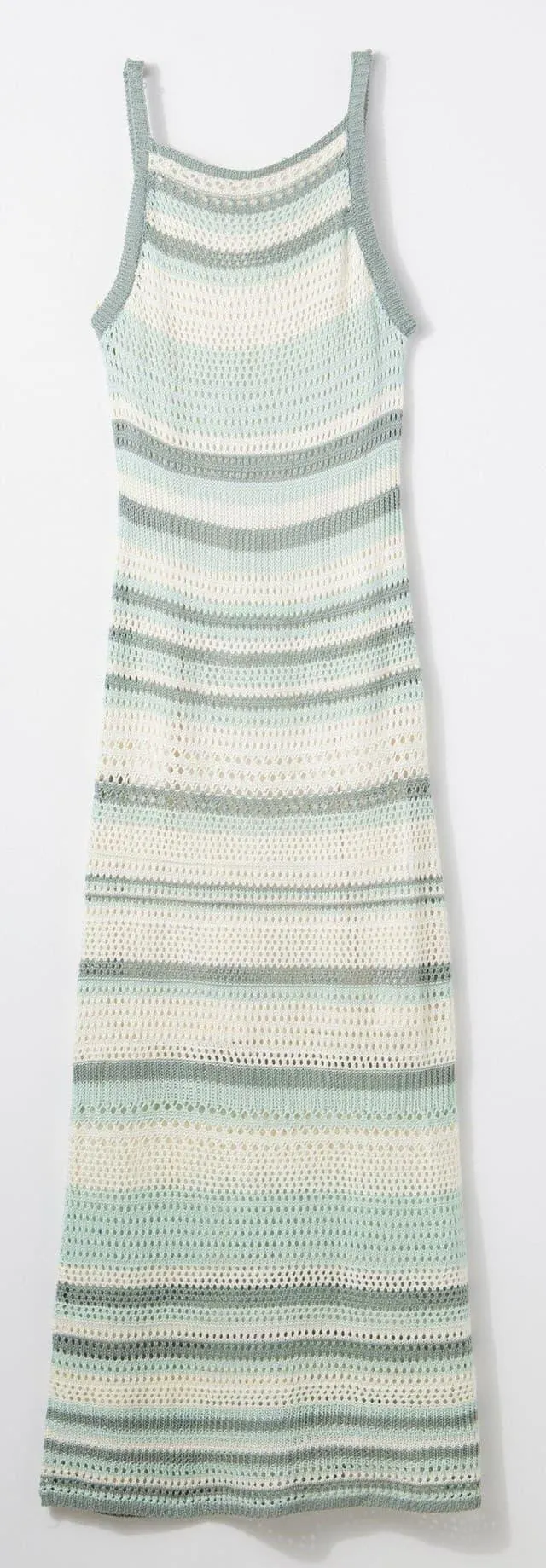 No Comment Juniors Sleeveless Pointelle Stripe Maxi Dress