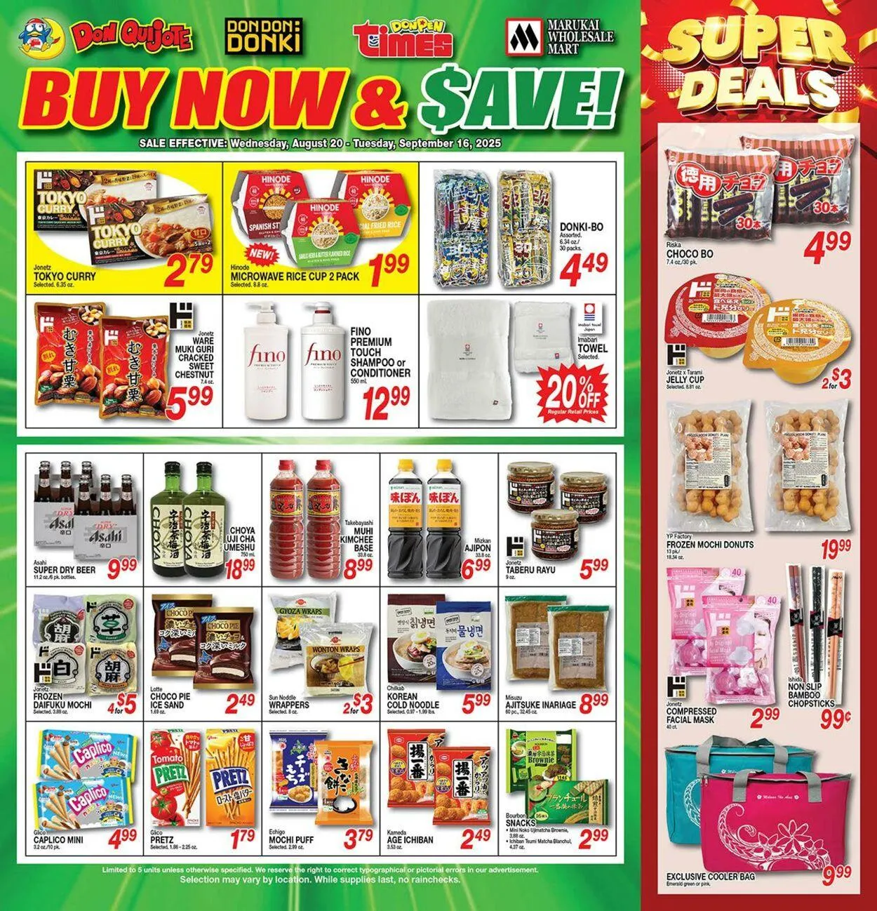 Weekly ad Don Quijote Hawaii from August 20 to September 16 2025 - Page 1