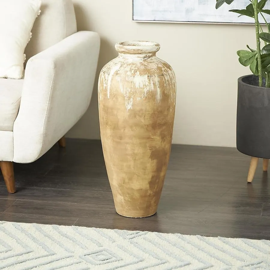Grayson Lane Brown Ceramic Farmhouse Vase