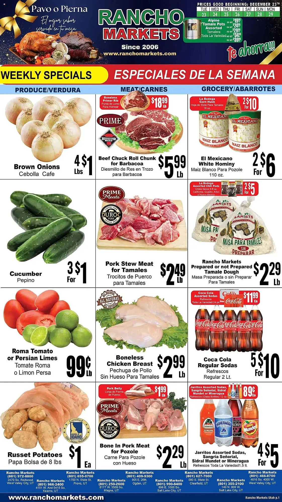 Weekly ad Rancho Markets weekly ad from December 23 to December 29 2025 - Page 1