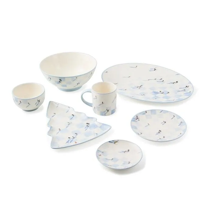 Gray Malin Ski Holiday Salad Plates, Set of 4