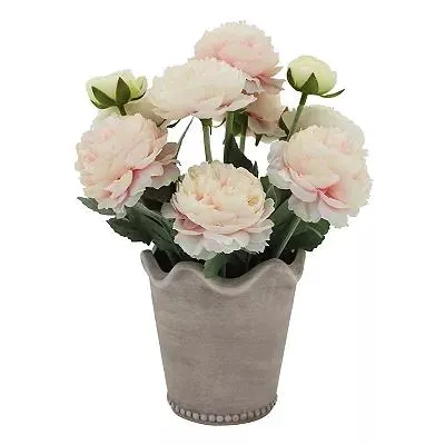 Sonoma Goods For Life® Cabbiage Artificial Rose Plant in Ruffled Planter Table Decor