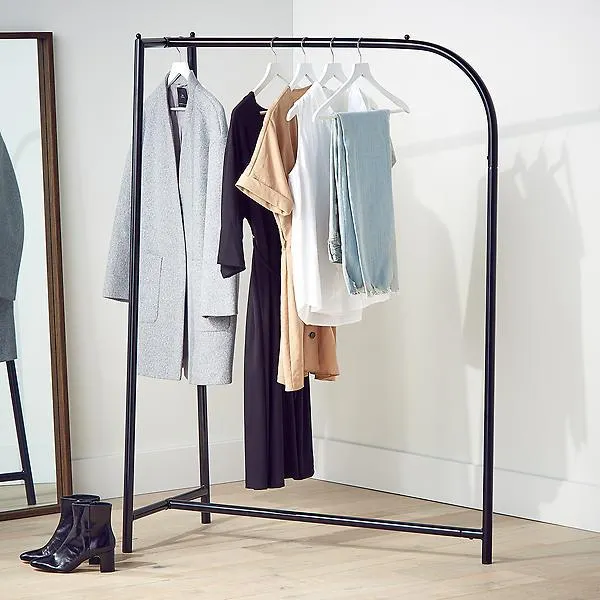 Matte Black Modern Garment Rack