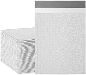 Bubble Mailers, 8.5x11 Inch Padded Bubble Mailers Pack of 50 Bubble Envelopes Opaque Self Seal Adhesive Waterproof Bags for Shipping and Packaging (White, 8.5x11-50Pc)