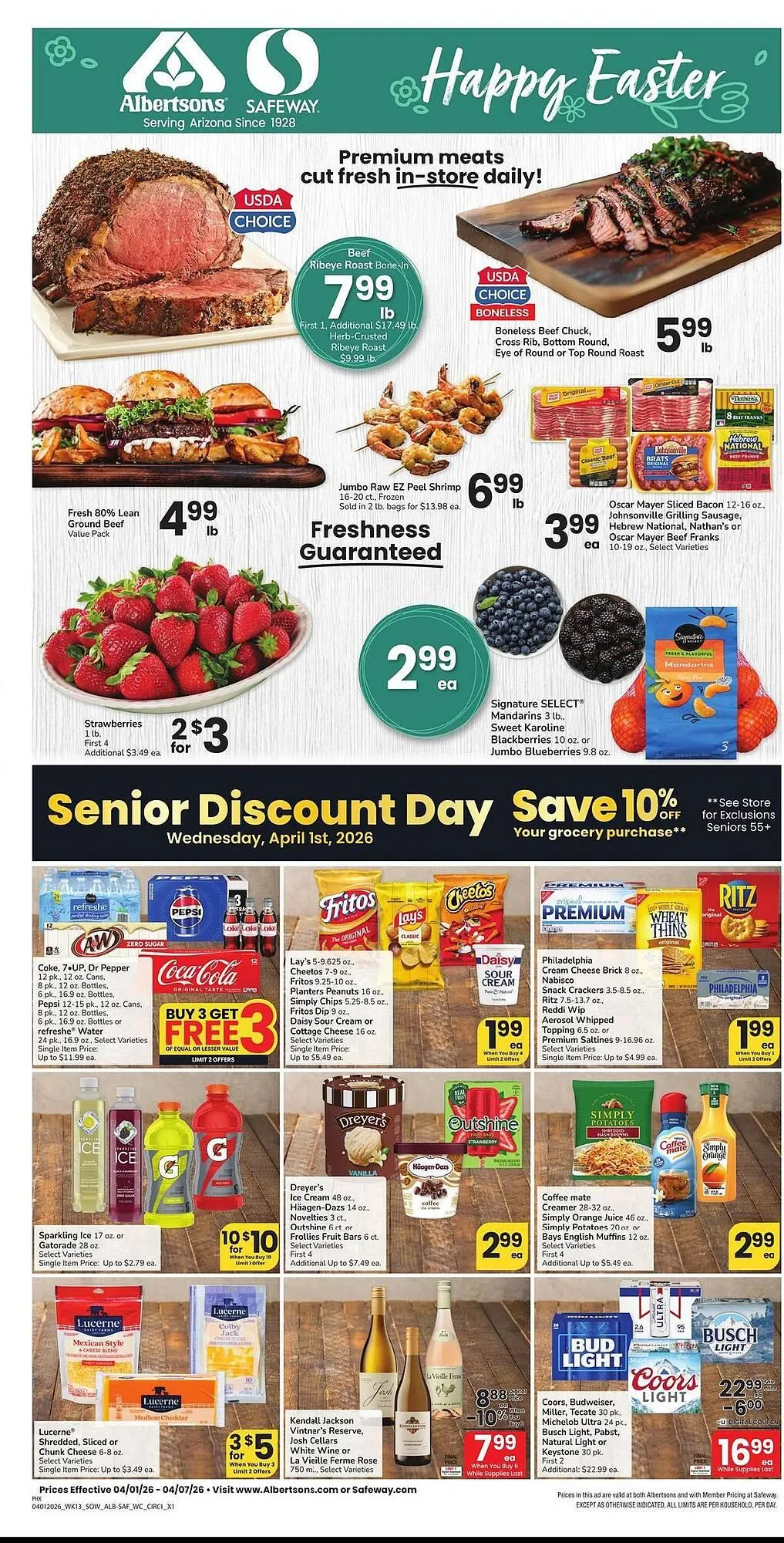 Weekly promotion Safeway weekly ad spanning from April 1 to April 7 2026 - Page 5 for Catalogue 365