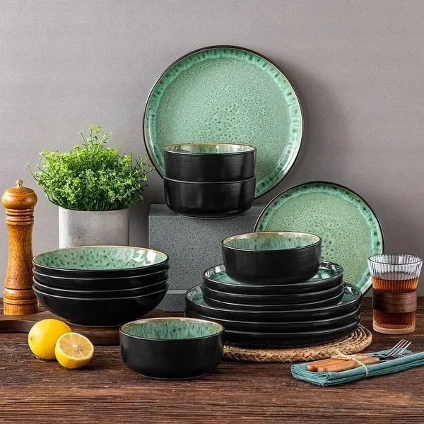 vancasso PLAYA Kiln Change Glaze 16-Piece Dinner Sets Service for 4