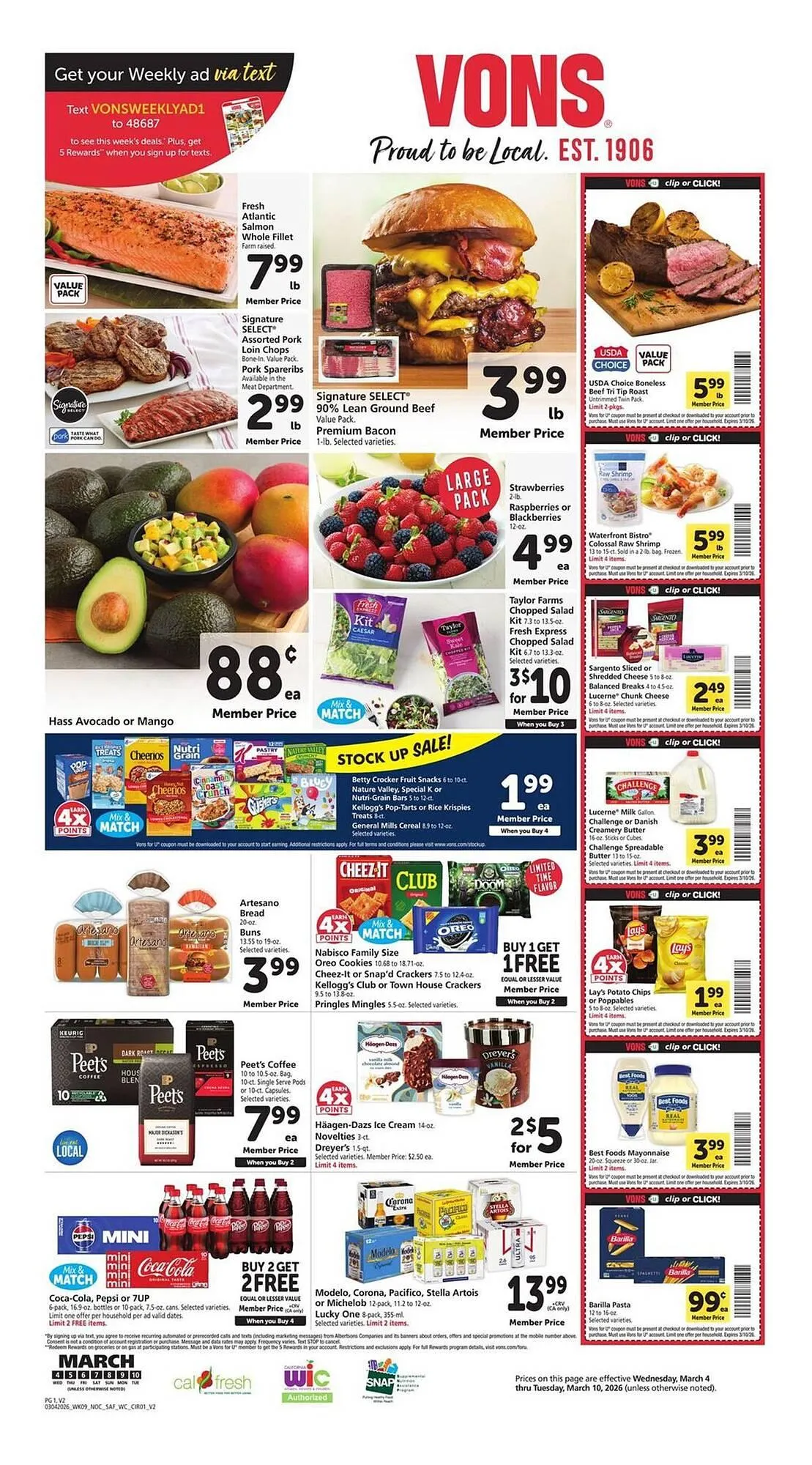 Weekly ad Vons weekly ad from March 4 to March 10 2026 - Page 1