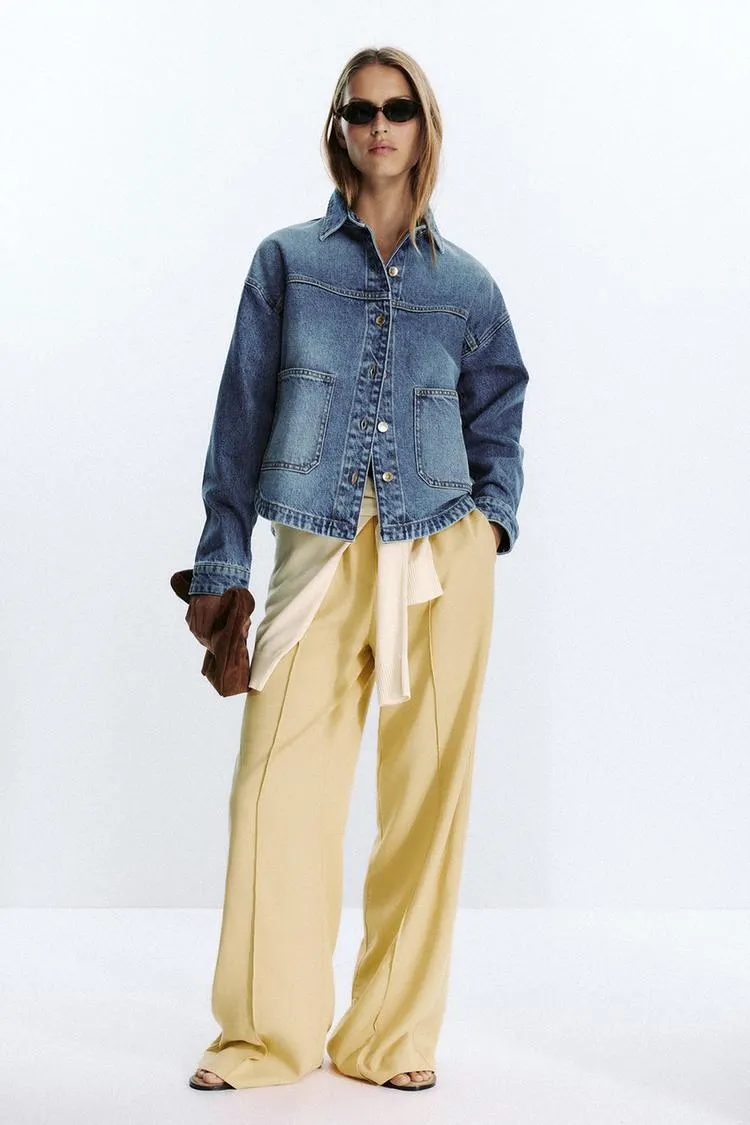 WIDE LEG SEAM PANTS
