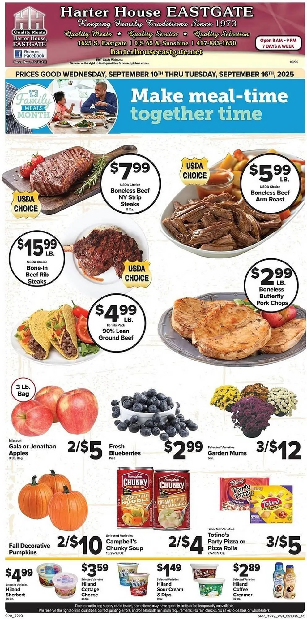 Weekly ad Harter House weekly ad from September 10 to September 16 2025 - Page 1
