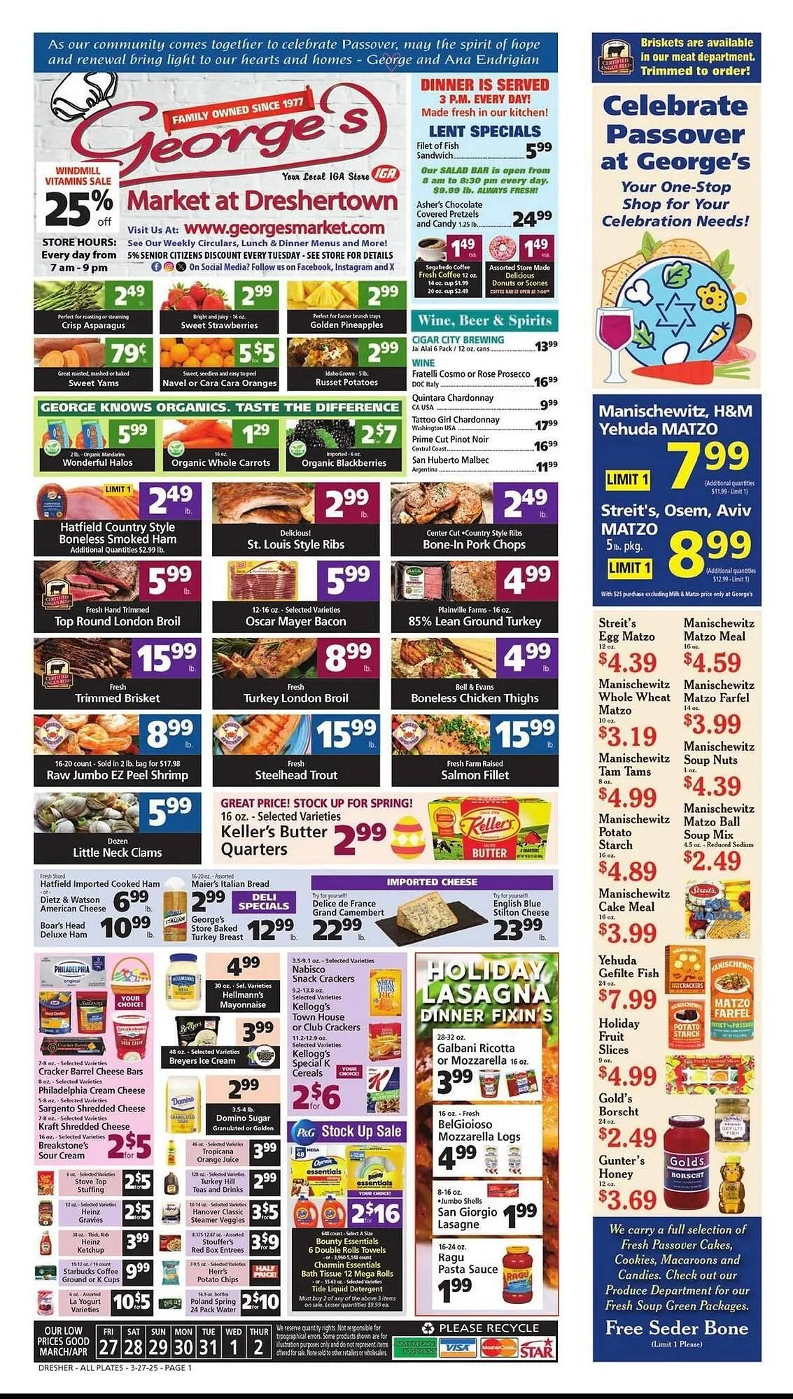 Weekly promotion George's Market weekly ad spanning from March 27 to April 2 2026 - Page 1 for Catalogue 365