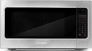 Cosmo COS-BIM22SSB Countertop Microwave Oven with Smart Sensor, Touch Presets, 1200W & 2.2 cu. ft. Capacity, 24 inch, Stainless Steel