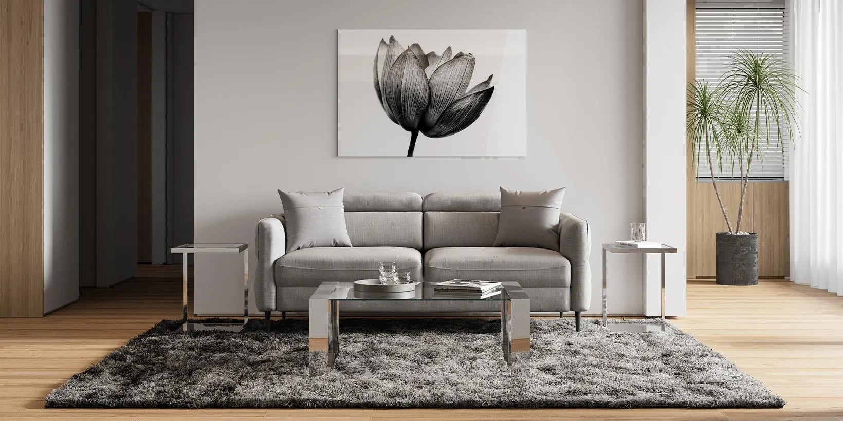 Luca 3 Seater Sofa Light Gray