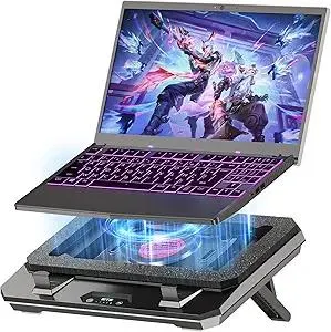 GT300 Upgraded Laptop Cooling Pad with Adjustable Stand, Turbo Boosted Cooler for Rapid Cooling 10-17inch Gaming Laptop, Flexible Sealing Ring,Featuring Air Filtration and USB Hub