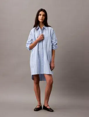 Stripe Relaxed Shirt Dress