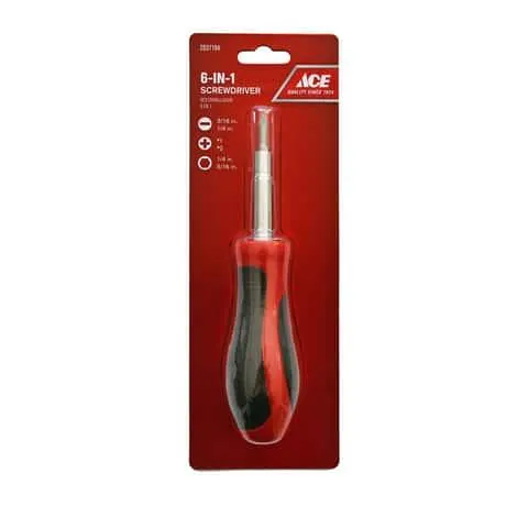 Ace 6-in-1 Screwdriver 1 pk