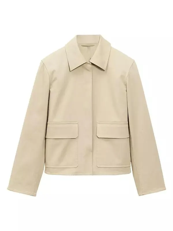 Cotton Boxy Patch Jacket