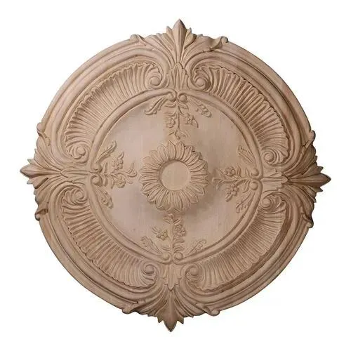 Restorers Architectural 16 Inch Acanthus Leaf Wooden Ceiling Medallion