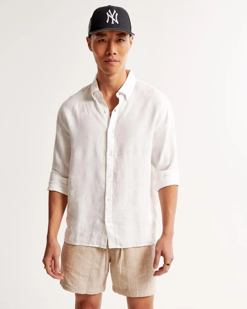 Linen Button-Up Shirt