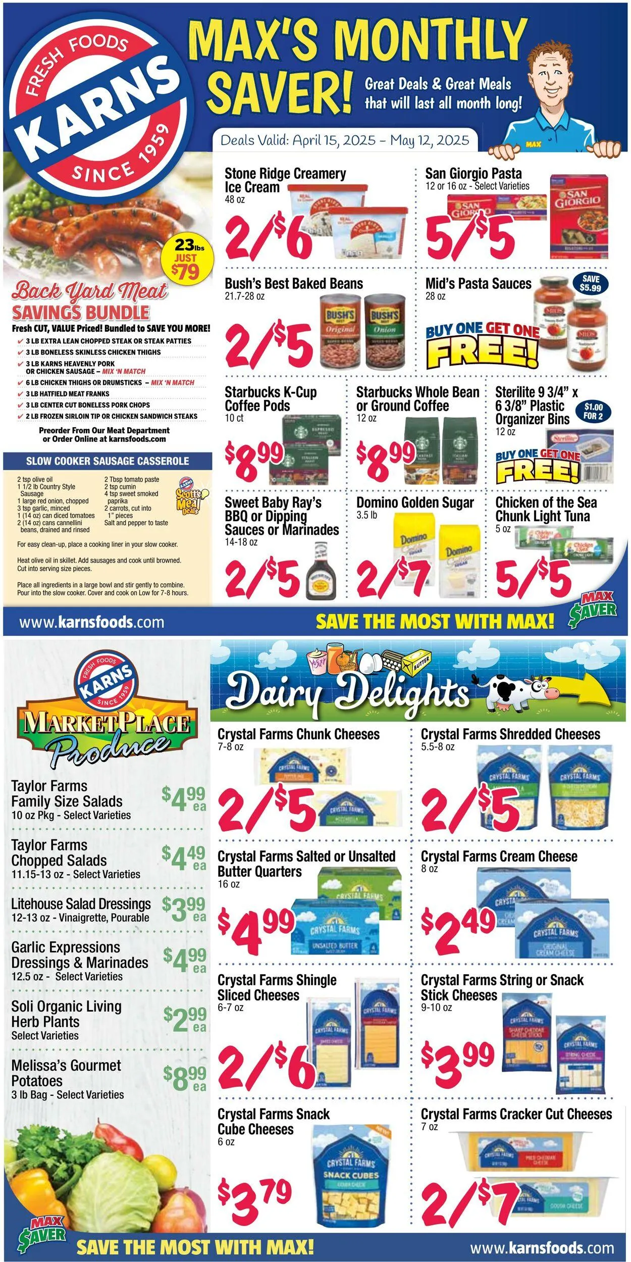 Weekly ad Karns Quality Foods from April 15 to May 12 2025 - Page 1