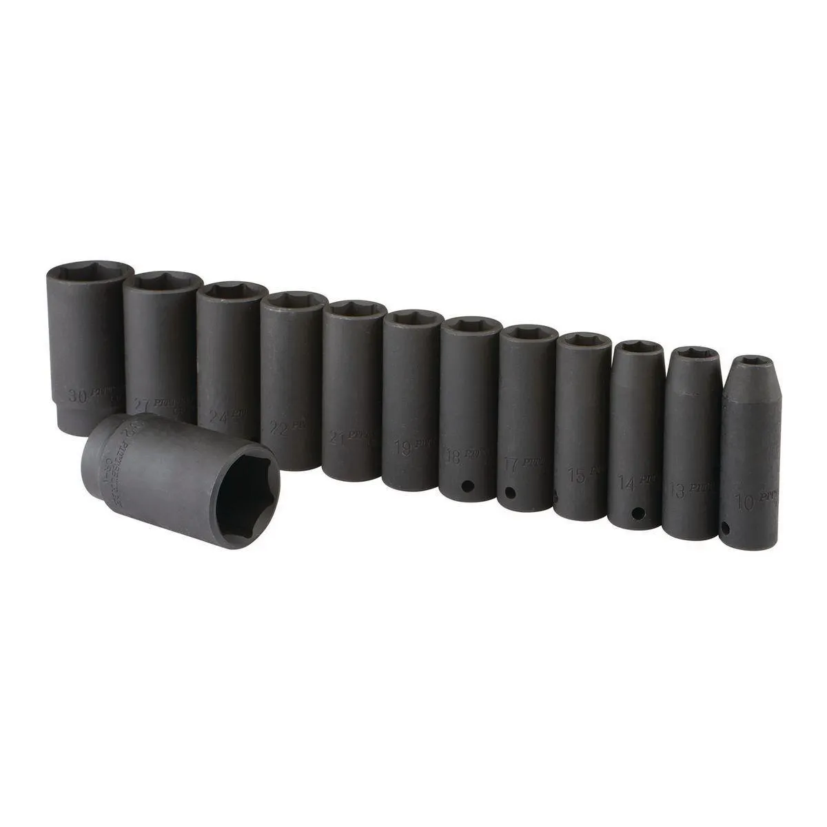 1/2 in. Drive Metric Impact Deep Socket Set, 13 Piece