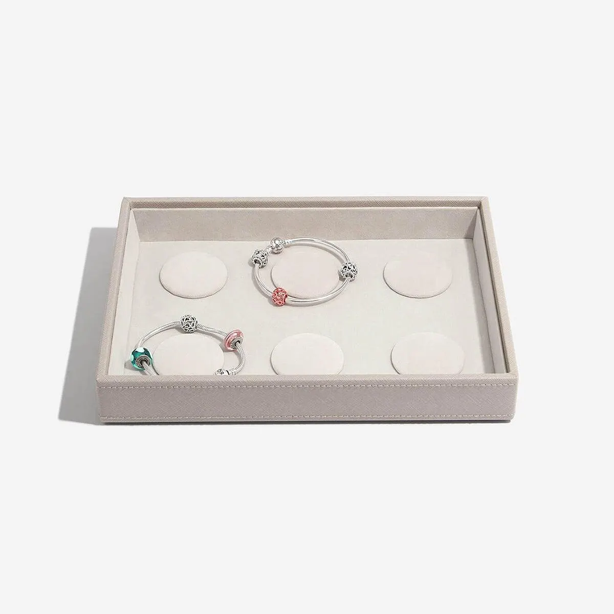 Stackers Classic 6-Charm Bracelet Tray Taupe