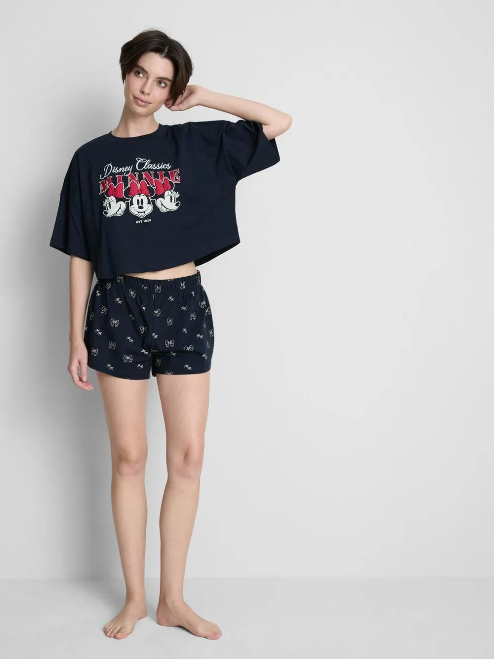 Disney’s Minnie Mouse Cotton Printed Shorty Pajamas