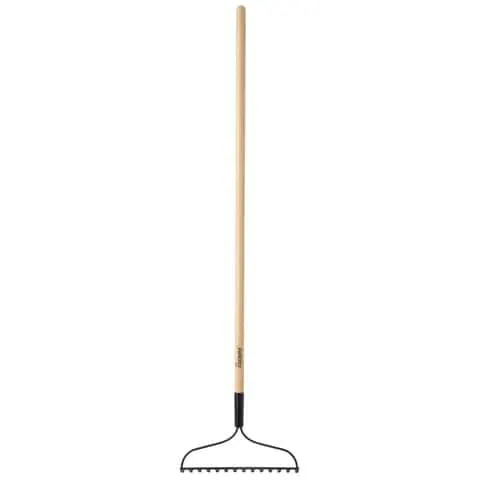 Home Plus 54 in. 14 Tine Steel Bow Rake Wood Handle