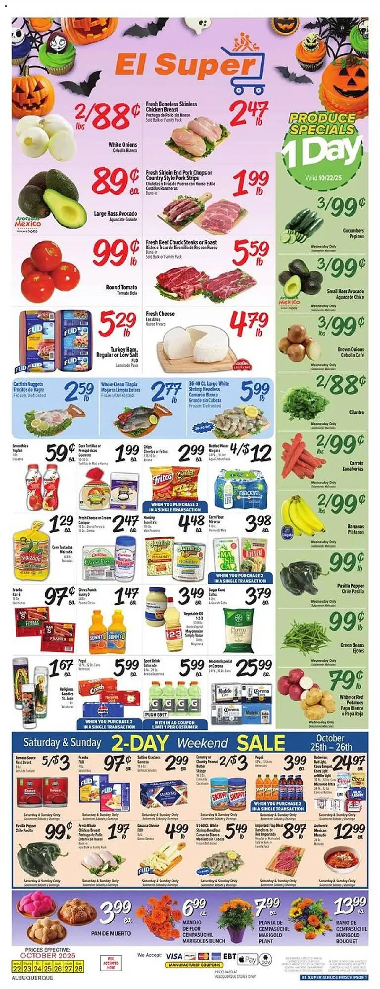 Weekly ad El Super weekly ad from October 22 to October 28 2025 - Page 1