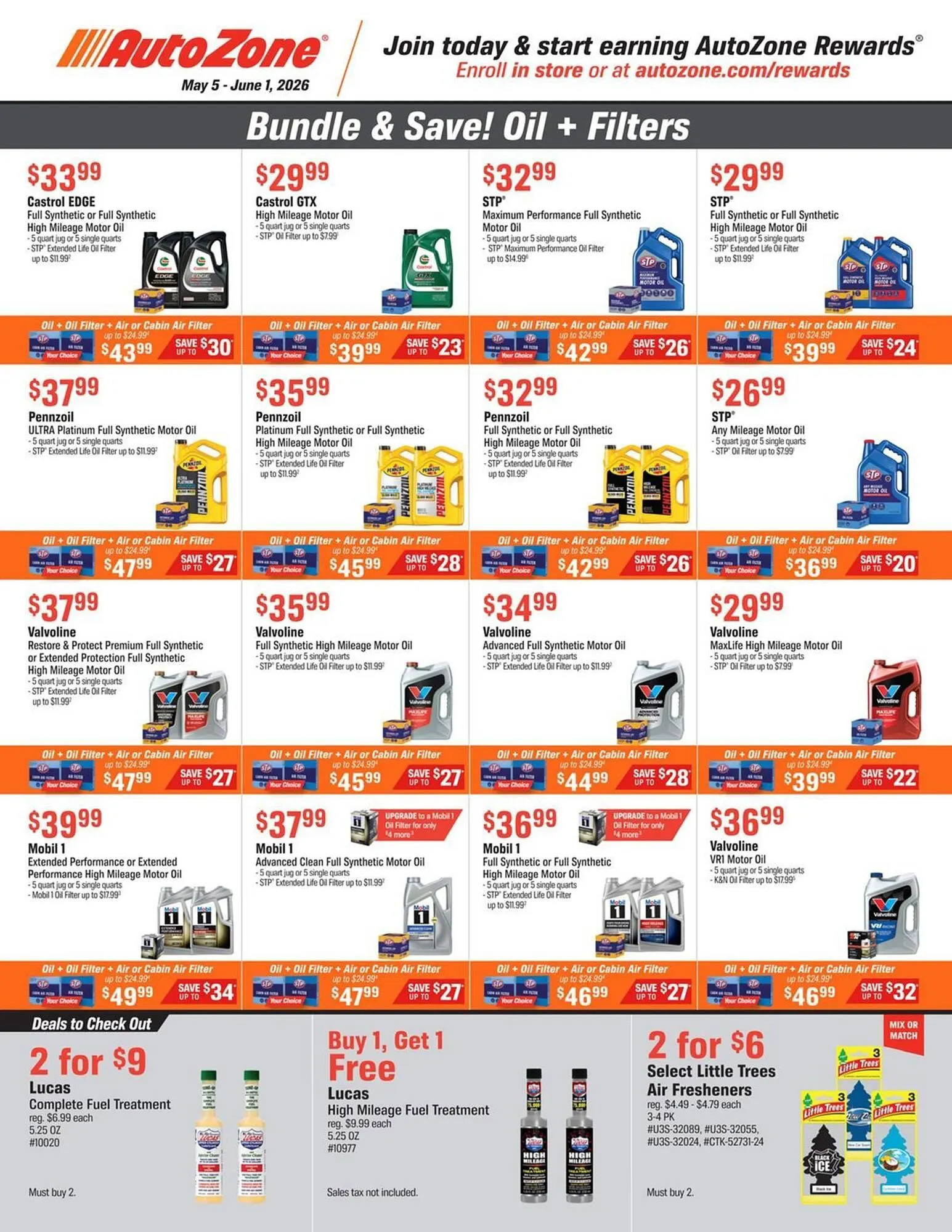 Weekly promotion AutoZone weekly ad spanning from May 5 to June 1 2026 - Page 2 for Catalogue 365