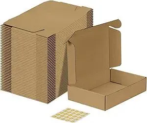 MEBRUDY 9x6x2 Inches Shipping Boxes Pack of 40, Small Corrugated Cardboard Box for Mailing Mailer Packing, Brown