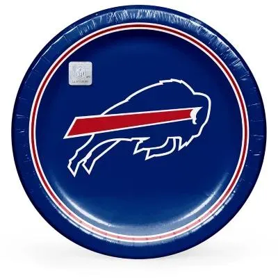 Buffalo Bills NFL Round Paper Plates, 10", 85 ct.