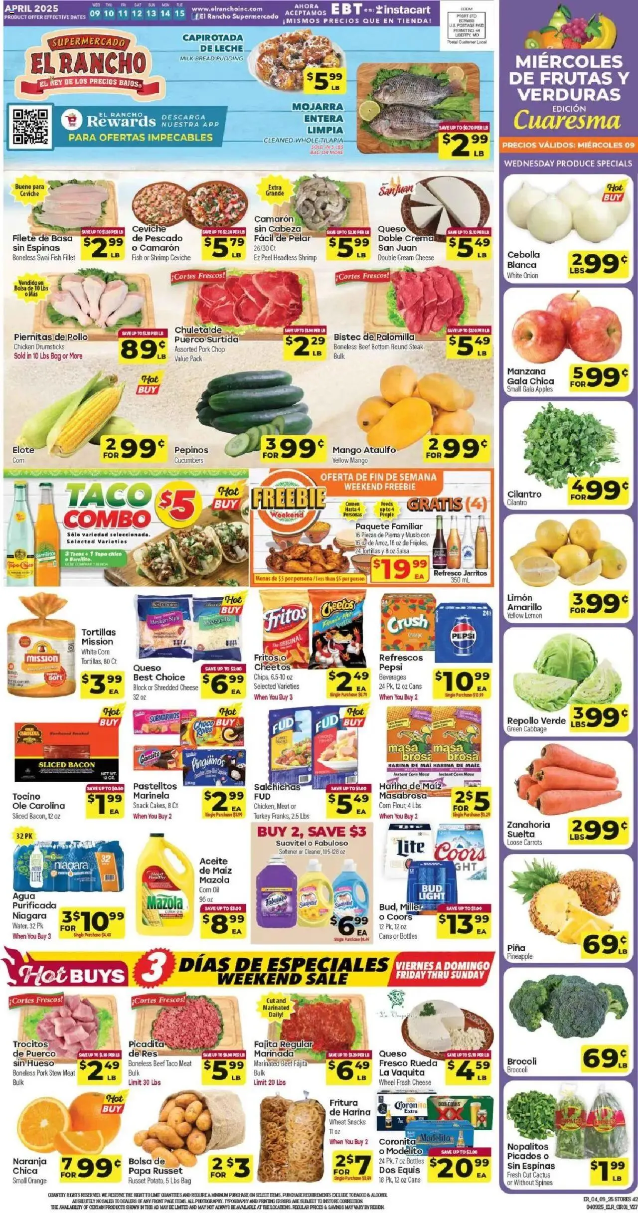 Weekly ad El Rancho Weekly Ad from April 9 to April 15 2025 - Page 1